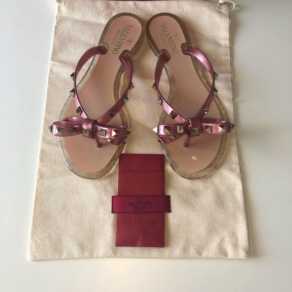 valentino rubber flip flops